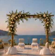 Wedding arch by the sea